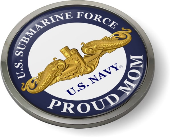 U.S. Navy Submarine Force - Proud Mom - Gold Dolphins Emblem